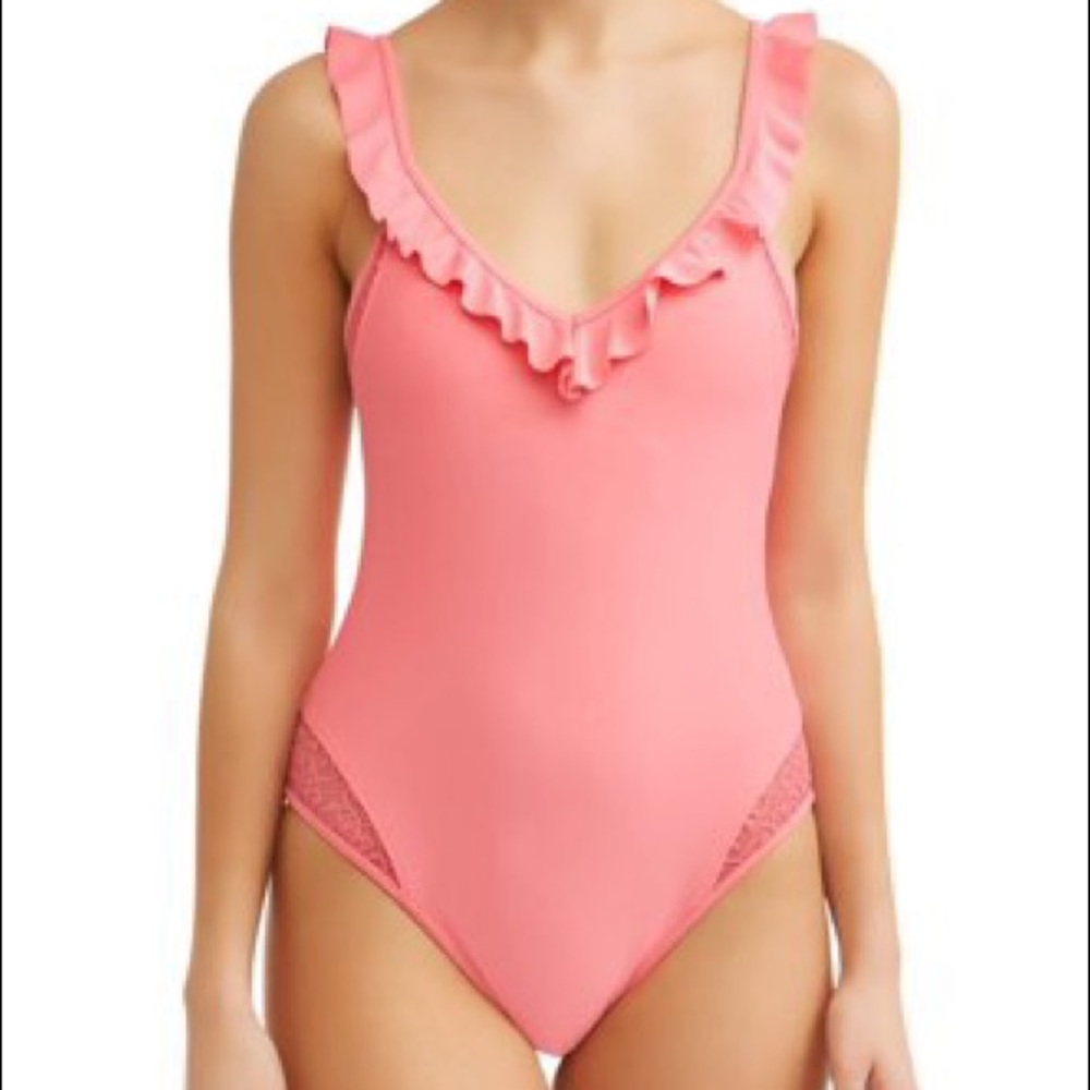 Pink Ruffle Swimsuit